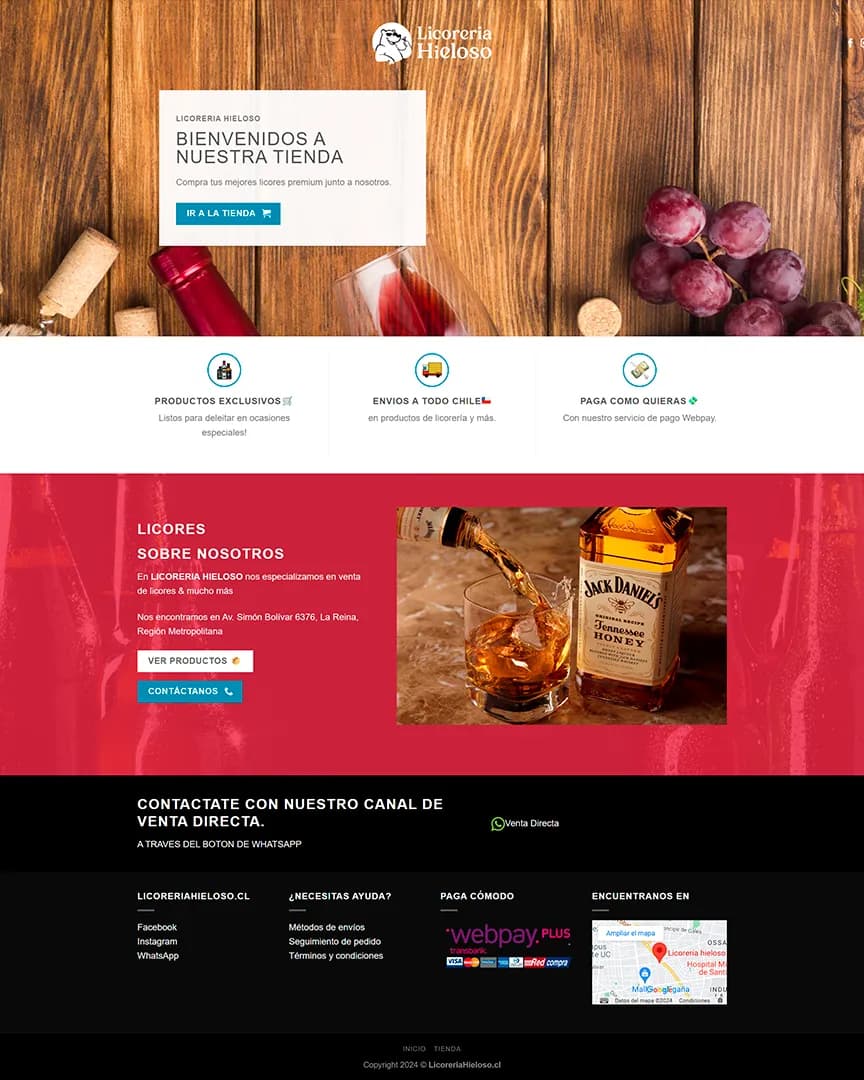 Proyecto Licorería Hieloso — Licorería · Delivery