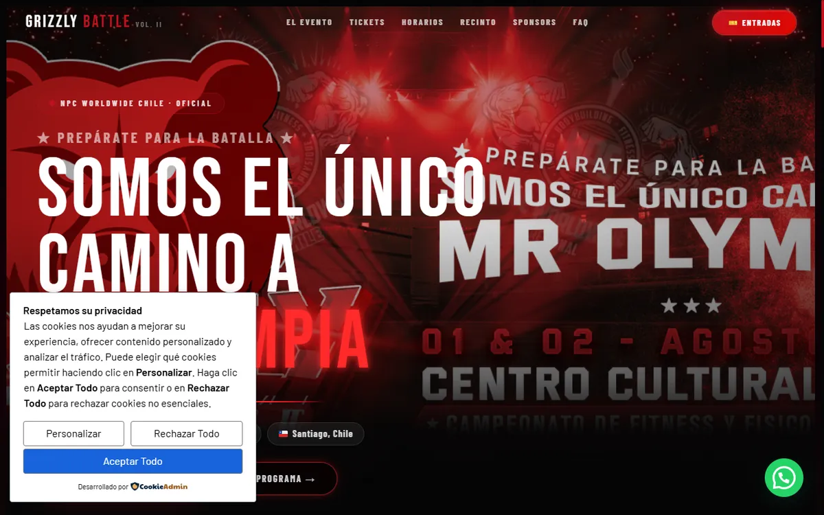 Sitio de Ticketera EvoPro — Venta de entradas
